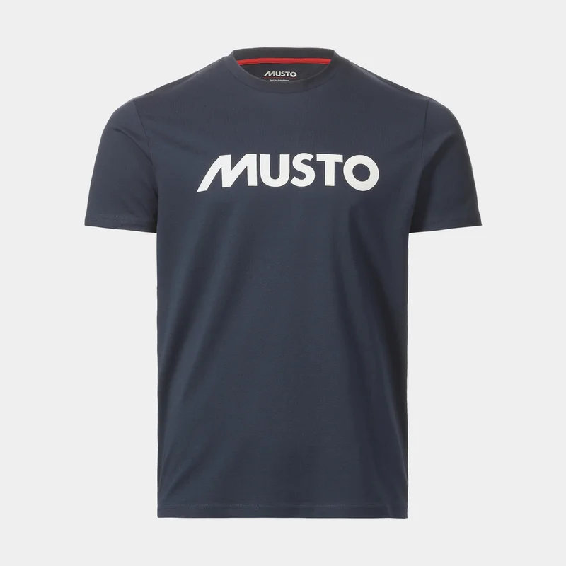 Koszulka Musto Logo, granatowa, męska, Small - Jachtowa