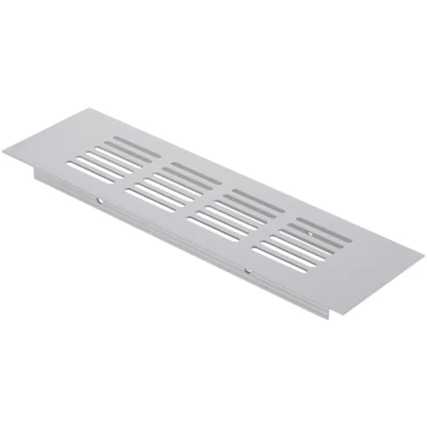 Ventilationsrist i aluminium til sokkel 200 x 60 mm