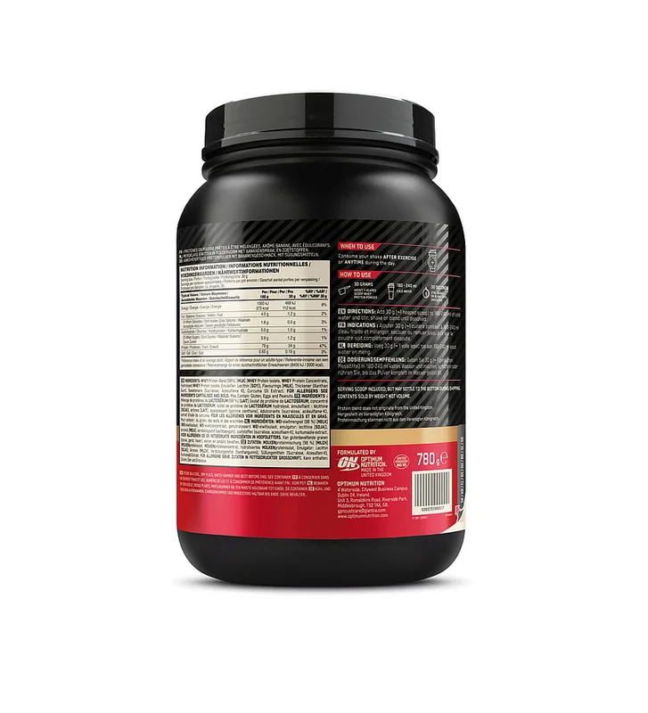 Spar 20% • Køb 2, Optimum Nutrition Gold Standard 100% Banana 780 g, Sport & Velvære, Protein & Energi, Proteinpulver