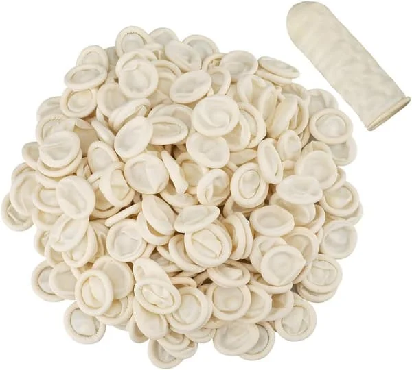 Fingerbøl 600 STK, Latex Antistatiske Fingerbeskyttere, Gummi Fingerbeskyttere, Beskytter Forbinding Tør og Ren