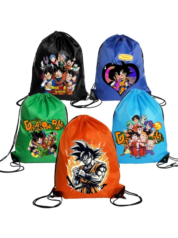 AliExpress - Sac à cordon Dragon Ball pour hommes, sac à dos de sport imperméable, pochette de sport, sacs de basket-ball, Goku Anime, cadeau 