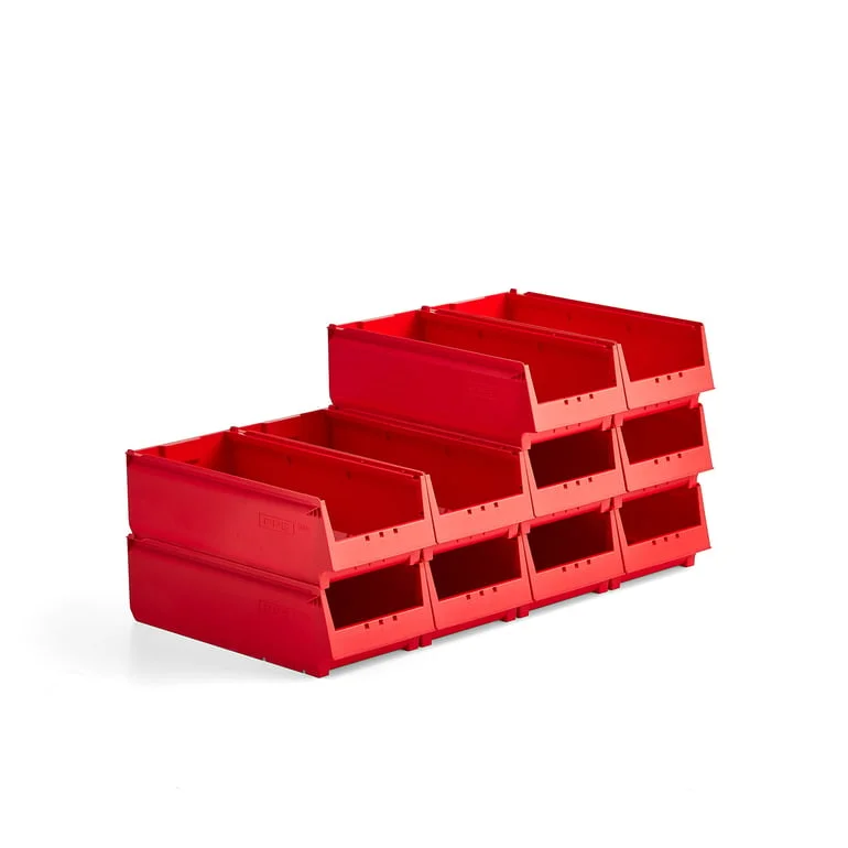 Plockback AJ 9000, serie -69, 500x230x150 mm, 10-pack, röd