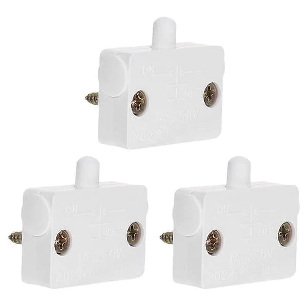 3 stk. Dørbryter Automatisk Lysbryter Berøringslampe Elektrisk Lysbryter db Hvit 1 3.30X2.30X1.00CM Hvit 1