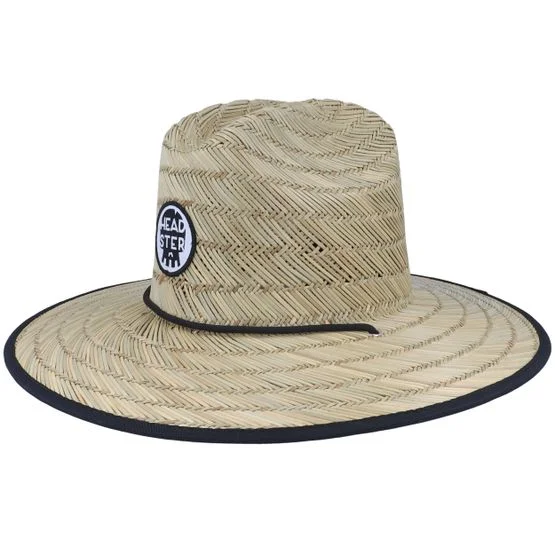 Headster - Beige straw Hat - Kids Lifeguard Classic Black Straw Hat @ Hatstore