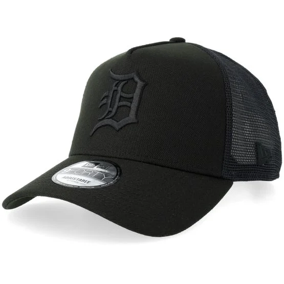 New Era - MLB - Black - trucker - Cap - Hatstore Exclusive x Detroit Tigers 9FORTY Black A-Frame Trucker - Hatstore