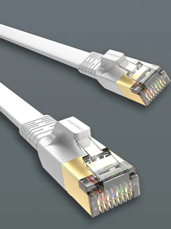 AliExpress - Neues Weißes Cat8 Ethernet-Kabel 40Gbps Cat 8 Flaches RJ45 Abgeschirmtes Netzwerk-LAN Kategorie 8 Kabel Reines Kupfer 