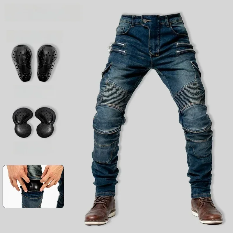 AliExpress - Nieuwe motorbroek met dubbele rits, metalen stijl, voor heren en dames, outdoor rijbroek, beschermende kleding, motorbroek