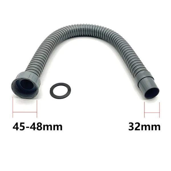 Fleksibel avløpsslange 45mm-48mm/32mm, for tilkobling til vannkran