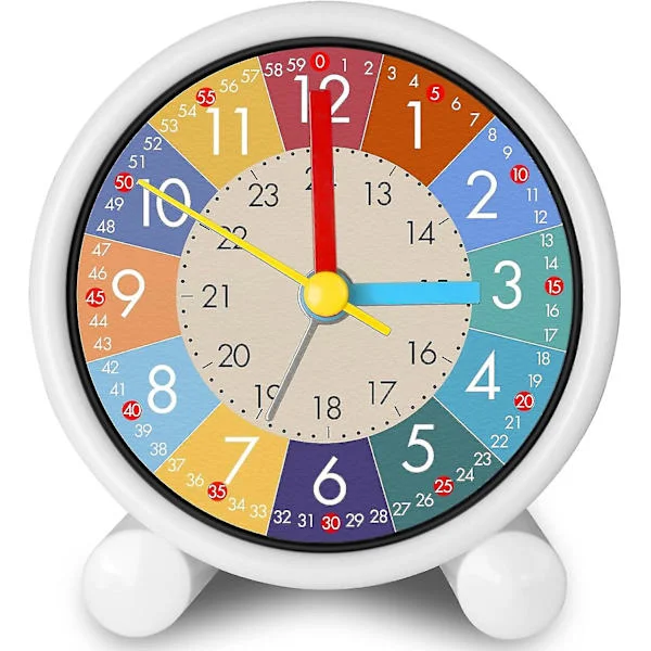 Barnevekkerklokke, Digital vekkerklokke for barn, Utdannende vekkerklokke, Stille læringsvekkerklokke, Barneklokke, Analog vekkerklokke