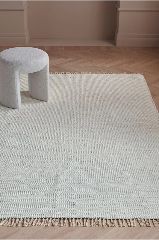 &Home - Kludetæppe Ludvika - Hvid - Bomulds- & kludetæpper - 70X150 - Fra Homeroom