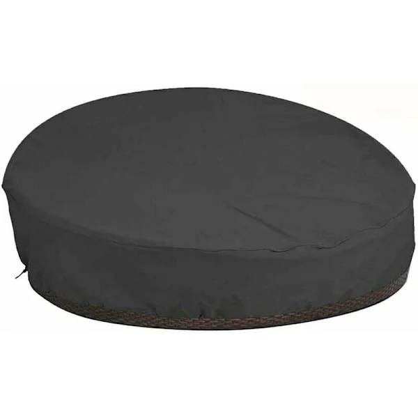 228*83cm Vattentätt Runt Bäddsoffa Skyddsöverdrag, Starkt och Hållbart 210D Oxford Bäddsoffa Överdrag, Anti-UV/Regn/Vind Trädgårdsmöbler 