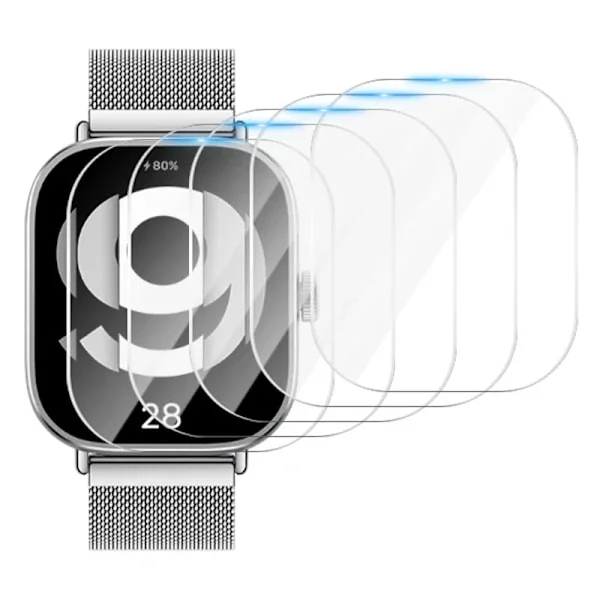Härdat glas för Xiaomi Redmi Watch 4 SmartWatch HD skärmskydd för Redmi Watch4 Anti-Scratch skyddsfilm tillbehör 5 stycken Redmi W