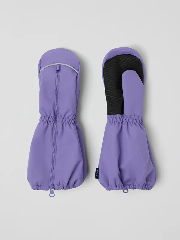 Polarn O. Pyret - Waterproof mittens zip - purple - Storlek: 1