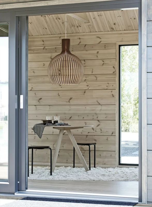 Secto Design Octo 4240 taklampe 5m ledning - valnøtt