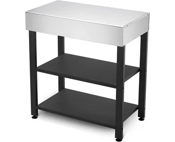Austin and Barbeque-AABQ - Side Table Open-Sidebord til utekjøkken med praktiske hyller-Barbecue-Utekjøkken og grillbord