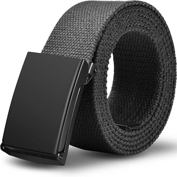 Bælter til mænd, arbejdsbælter til mænd, justerbart lærredsstof nylon golfbælte til mænd passer overalt