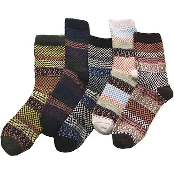 5 par tubsockor för män, utomhussockor, herrsockor, termiska sockor för män, värmestrumpor, damtermiska sockor