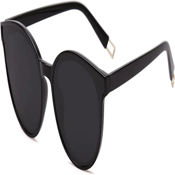 Oversized Round Sunglasses for Women and Men Black Grey