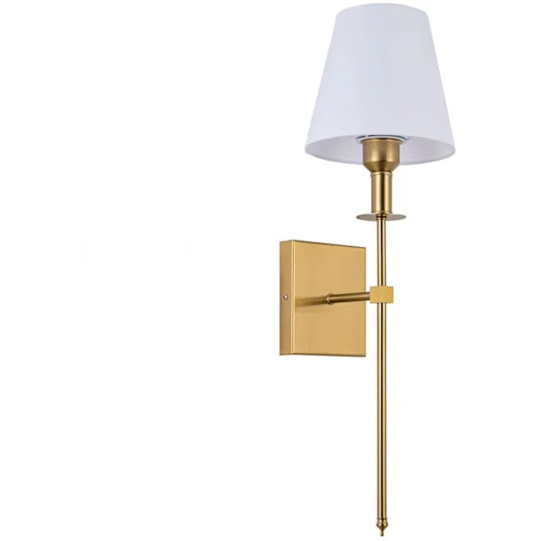Vegglamper Sett 1 stk, med Fargetemperatur Dimbar Fjernkontroll, Ikke-kablet Vegglampe, for Soverom Gårdshus Nattbord (Gull)