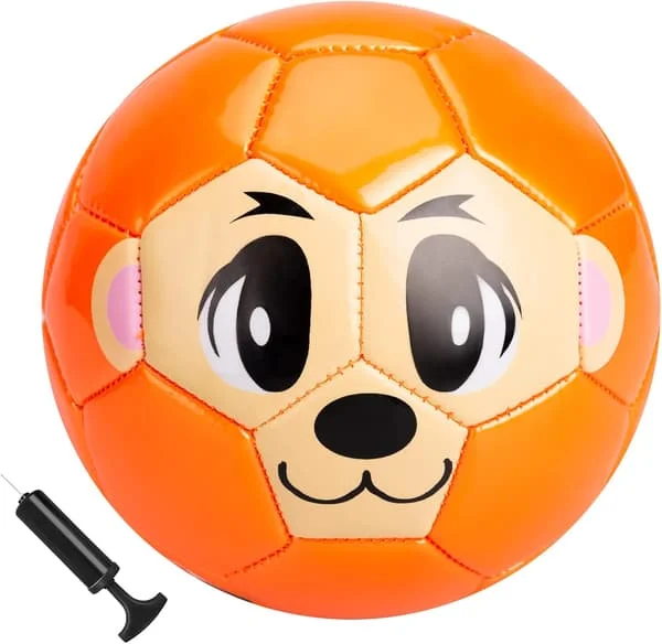 Barnefotball for småbarn, fotball i størrelse 2, liten ball for baby, hageballer gave til barn gutter jenter 1 2 3 4 5 6 år gammel oransje ape