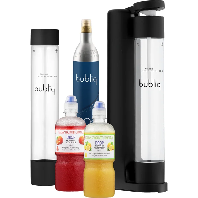 Bubliq Sodavandsmaskine value pack, 800 ml, matsort | KitchenOne