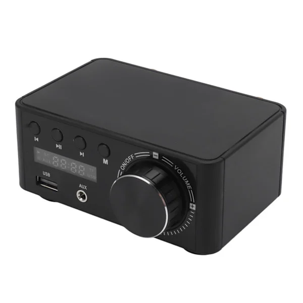 Mini Forstærker 50W Bluetooth 5.0 DC9V‐24V Klasse D Hifi Stereo Forstærker til Computer Mobiltelefon