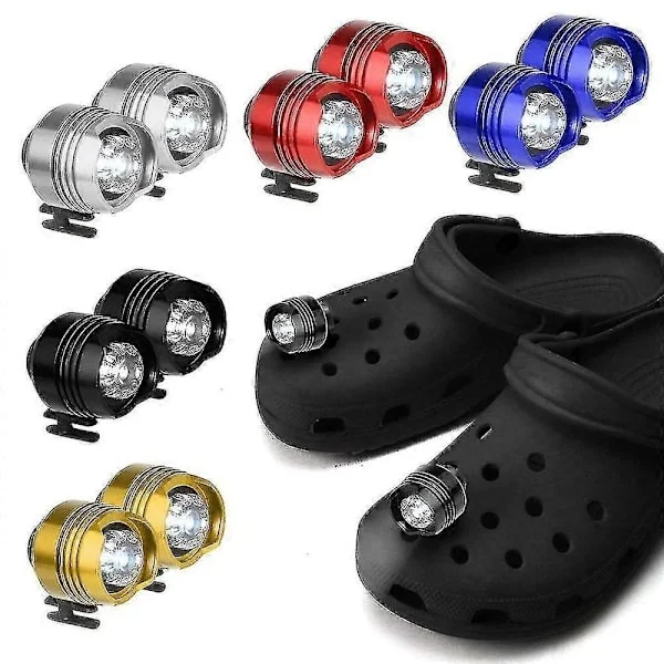 Headlight Croc Small Lamp Fun Shoe Accessories Running And Camping USB Black Rechargeable