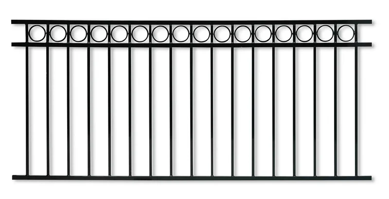 Jabo Lidingö 34012 Staket 2000x900x25 mm, svart, galvaniserat stål, Utemiljö