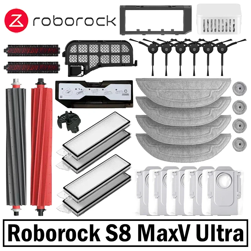 AliExpress - Roborock S8 MaxV Ultra Robot aspirateur pièces de rechange brosses latérales principales tissus de vadrouille filtres HEPA sacs à 