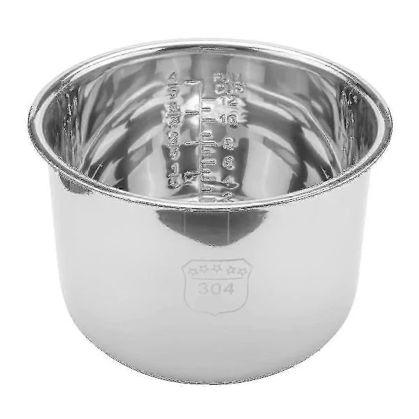 6L Pressure Cooker Inner Pot Rice Cooker Insert Stainless Steel Inner Pot Pressure Cooker L