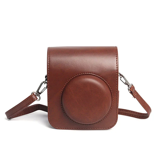 PU Leather Camera Bag for Instax Mini 12 in Brown Color Brown 1