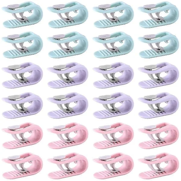 Täcke Clips, 24-pack Halkfria Täcke Clips Filt Hållare Täcke Clips Utan Nål Säker För Täcke Hållare Lakan Gardin