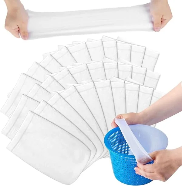 30x Skimmer Nets - Pool Skimmer Socks - Skimmer Pre-filter - Reusable - Pool Skimmer Socks For Removing Hair, Leaves, Pollen For In-ground And