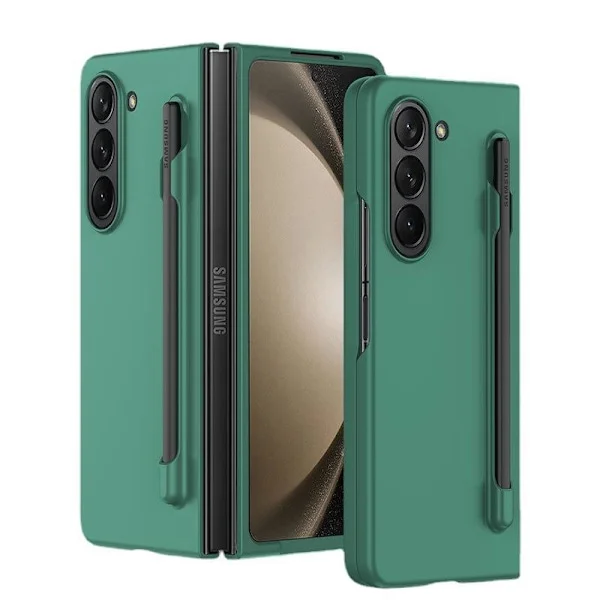 Fodral för Samsung Z Fold 5 med S Pen & S Pen-hållare, inbyggt skärmskydd Galaxy Z Fold 5 Fodral