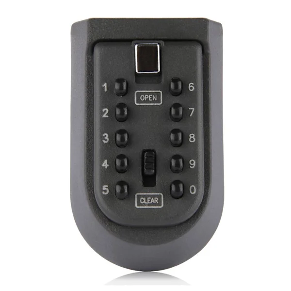 Compact Key Safe - Wall Mounted Mini Outdoor Push Button Key Box