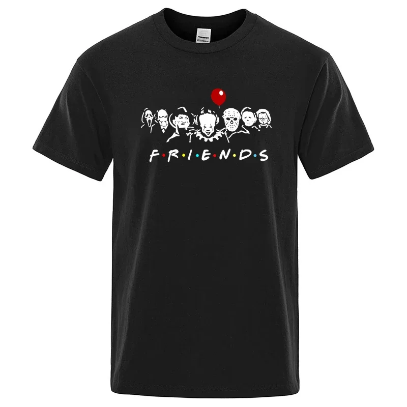AliExpress - T-shirt homme haute qualité 100% coton T-shirt drôle amis imprimer T-shirt ample été Cool col rond hommes T-shirt hommes hauts T-shirt