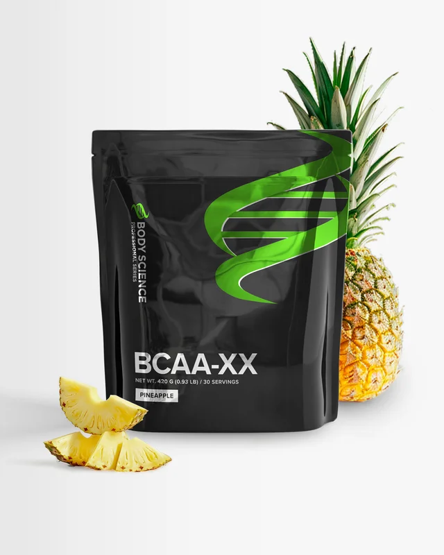 BCAA-XX - 400 g - Sweet Pineapple - Body Science - Aminosyror, Veganskt BCAA pulver