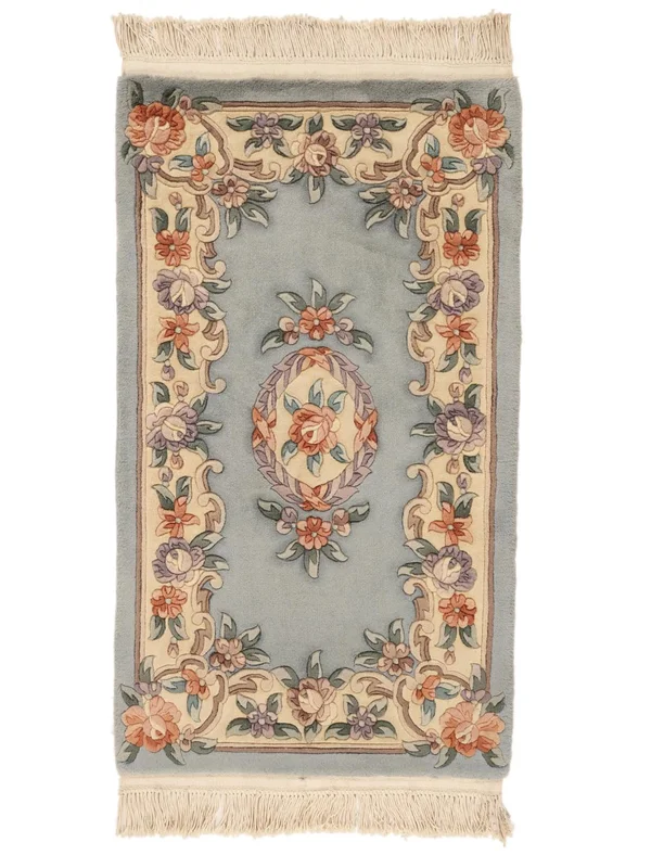 Chinois 90 Line Tapis D'orient Marron/Vert (Laine, )