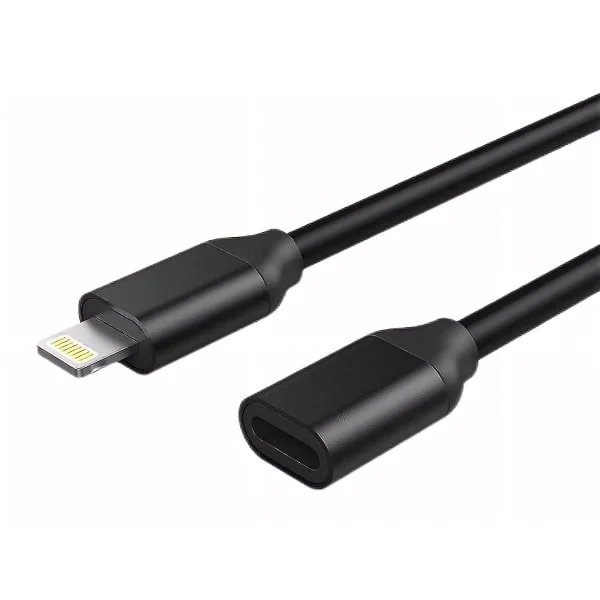 Lightning forlængerkabel 1,8 meter til iPhone 13 iPad forlængerledning hun til han stik overfører lyd video musik dataoverførsel
