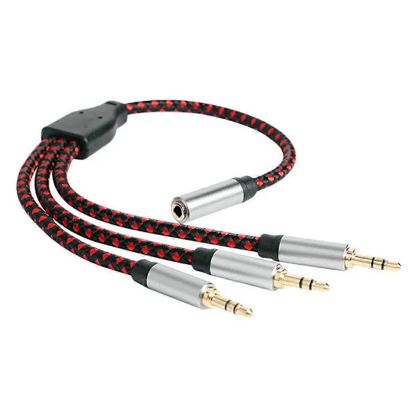 30cm 3.5mm Hona till 3 3.5mm Hane Jack Ljudsplitterkabel Aux-sladd