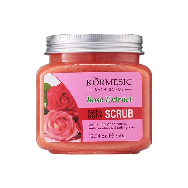 Ansiktsskrubb Kroppsskrubb (350g) - Rengör, Återfuktar, Exfolierar, Mjukgör Huden, Doft, Ros.