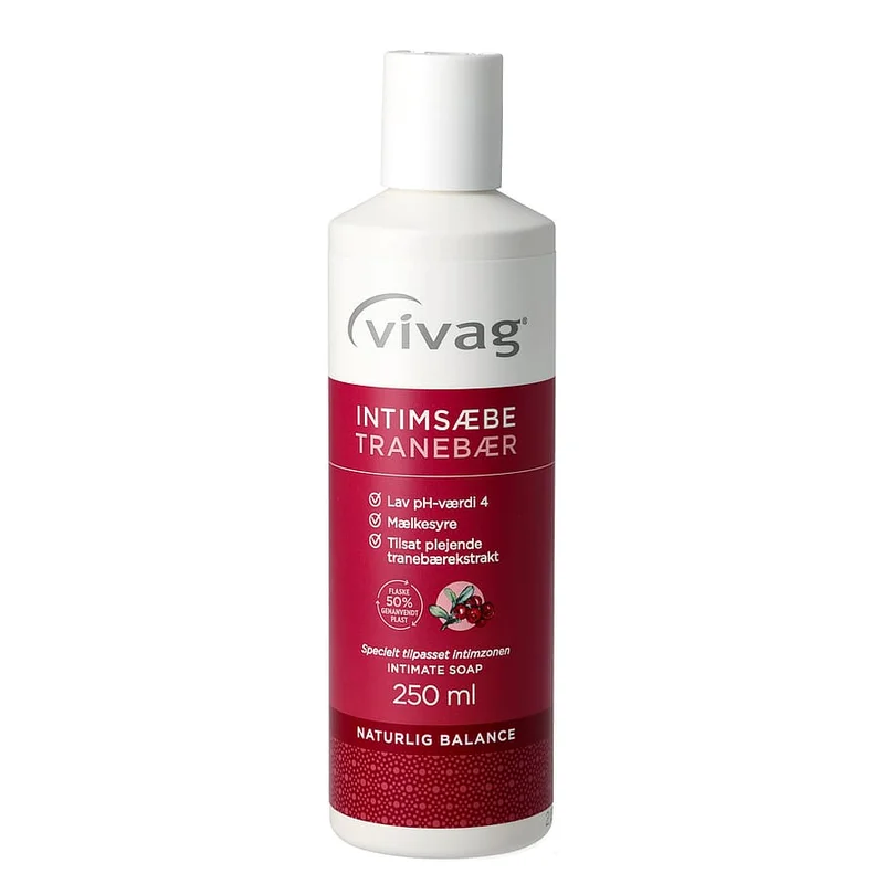 Vivag Intimsæbe med Tranebær 250 ml, Medicin & Pleje, Intimpleje, Intimvask