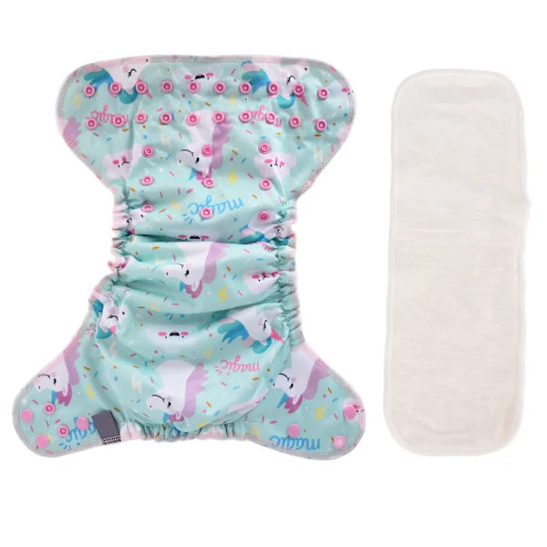 Nyfödd Allt-i-ett Blöja Andningsbar Naturlig One Size Baby Tygblöja SMT090 EF144