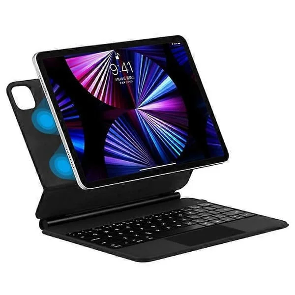 Kompatibel med iPad Pro 12.9 (2020) / (2021) / (2022) Magnetisk Flydende Bluetooth Tastatur + Læder Tablet Etui