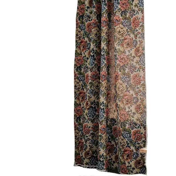 Curtains Jacquard Tassel Kitchen Curtains Country Bay Window Rose Half Blackout Hydrangea 150*200