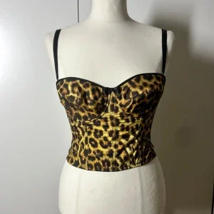 Korsettop korsett topp leopard