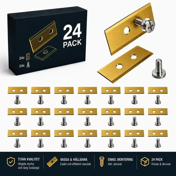 Knive til Mammotion Luba & Yuka Titaniumbelagte Knive – 24-pak Titanium