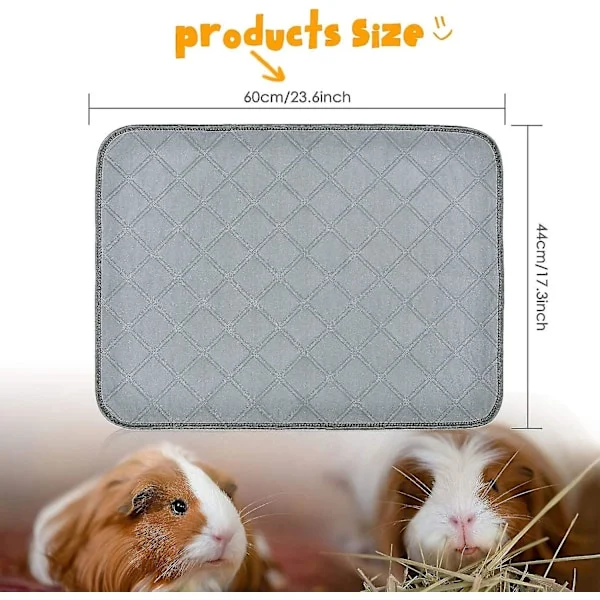 Marsvin Fleece Bur Liner, 2 Dele Vaskbar Marsvin Pissepude, Vandafvisende, Genanvendelig, Skridsikker Marsvin Seng, Superabsorberende Pissepude Til 