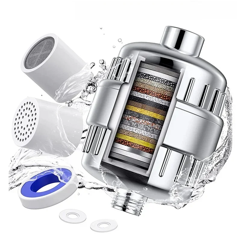 AliExpress - Élément filtrant de Purification d'eau de qualité 15-20, purificateur d'eau domestique, ensemble de filtres de douche, bain pour éliminer