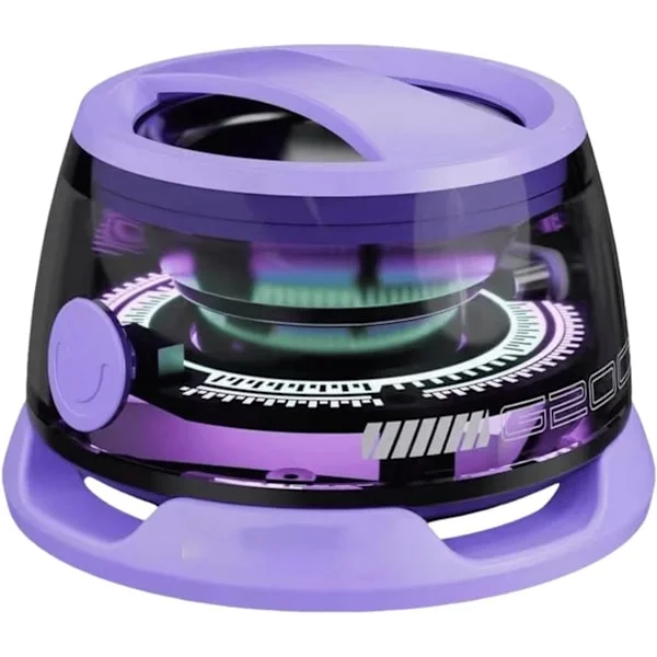 Mini Bluetooth Speaker G200, Multifunctional Magnetic Bluetooth Speaker, Small Wireless Speaker Built-in Magnets with Multi-RGB Color Light (Purple)